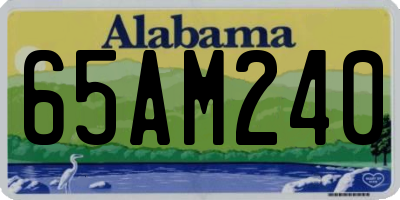 AL license plate 65AM240