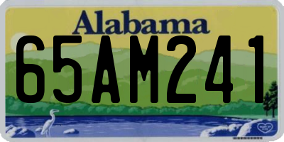 AL license plate 65AM241