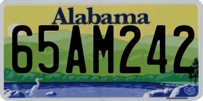 AL license plate 65AM242