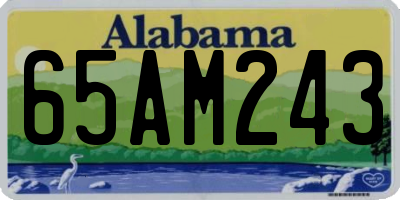 AL license plate 65AM243