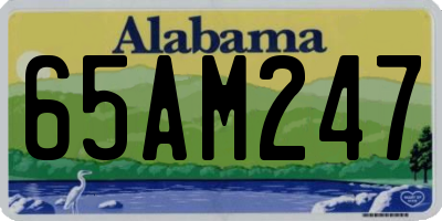 AL license plate 65AM247