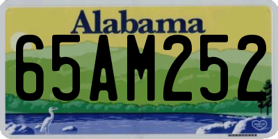 AL license plate 65AM252