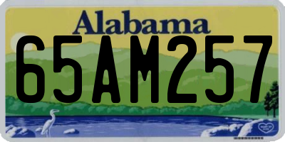 AL license plate 65AM257