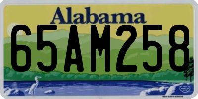 AL license plate 65AM258
