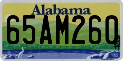AL license plate 65AM260