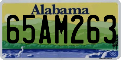 AL license plate 65AM263