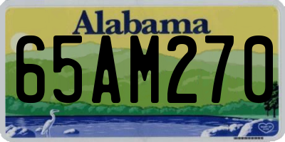 AL license plate 65AM270