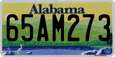 AL license plate 65AM273