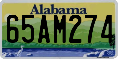 AL license plate 65AM274