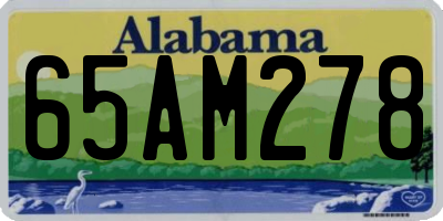 AL license plate 65AM278