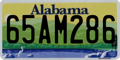 AL license plate 65AM286