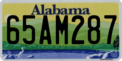 AL license plate 65AM287