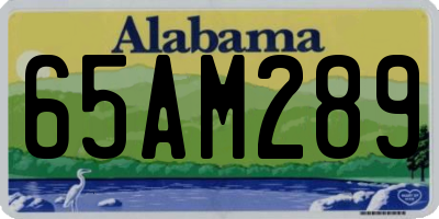 AL license plate 65AM289