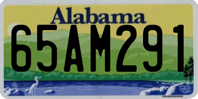 AL license plate 65AM291