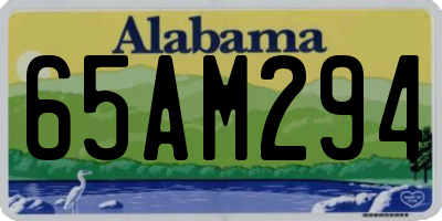 AL license plate 65AM294