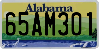AL license plate 65AM301