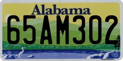 AL license plate 65AM302