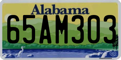 AL license plate 65AM303