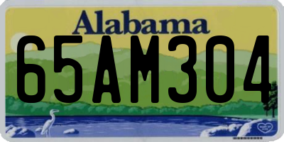 AL license plate 65AM304