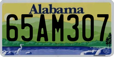 AL license plate 65AM307