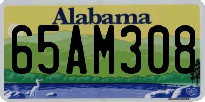 AL license plate 65AM308