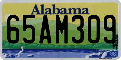 AL license plate 65AM309