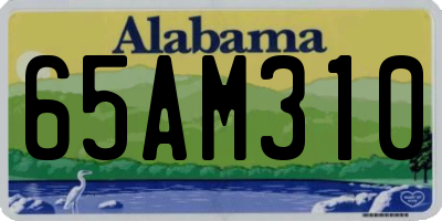 AL license plate 65AM310