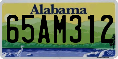 AL license plate 65AM312