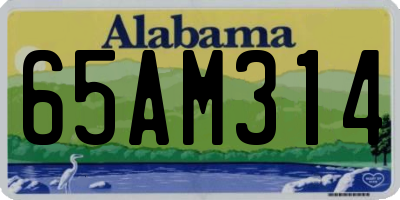 AL license plate 65AM314