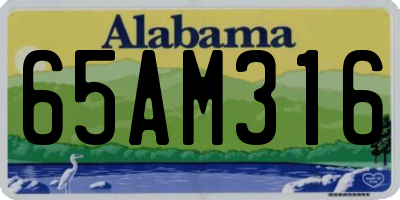 AL license plate 65AM316
