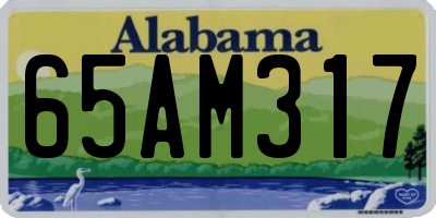 AL license plate 65AM317