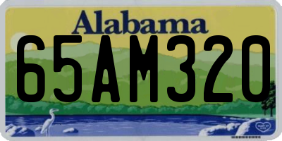 AL license plate 65AM320