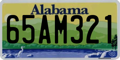 AL license plate 65AM321