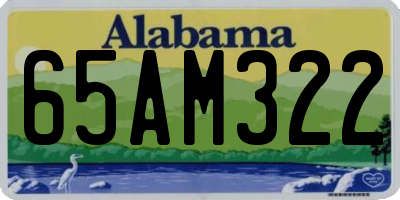 AL license plate 65AM322