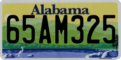 AL license plate 65AM325