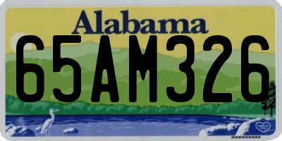 AL license plate 65AM326