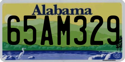 AL license plate 65AM329
