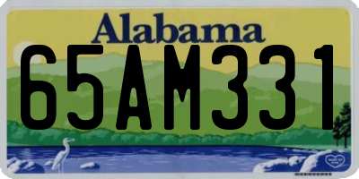 AL license plate 65AM331