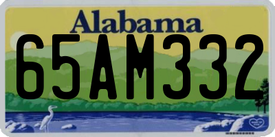 AL license plate 65AM332