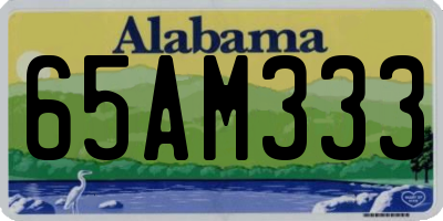 AL license plate 65AM333