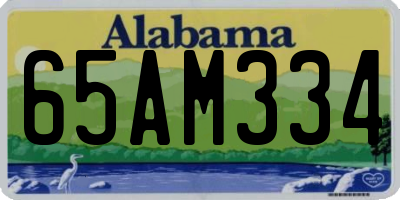 AL license plate 65AM334