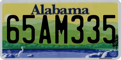 AL license plate 65AM335