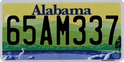 AL license plate 65AM337