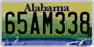 AL license plate 65AM338