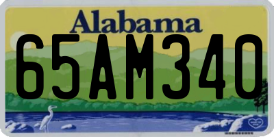 AL license plate 65AM340