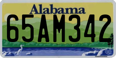 AL license plate 65AM342