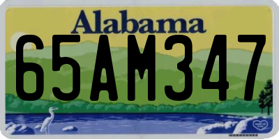 AL license plate 65AM347