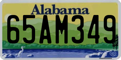 AL license plate 65AM349