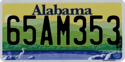 AL license plate 65AM353