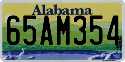 AL license plate 65AM354